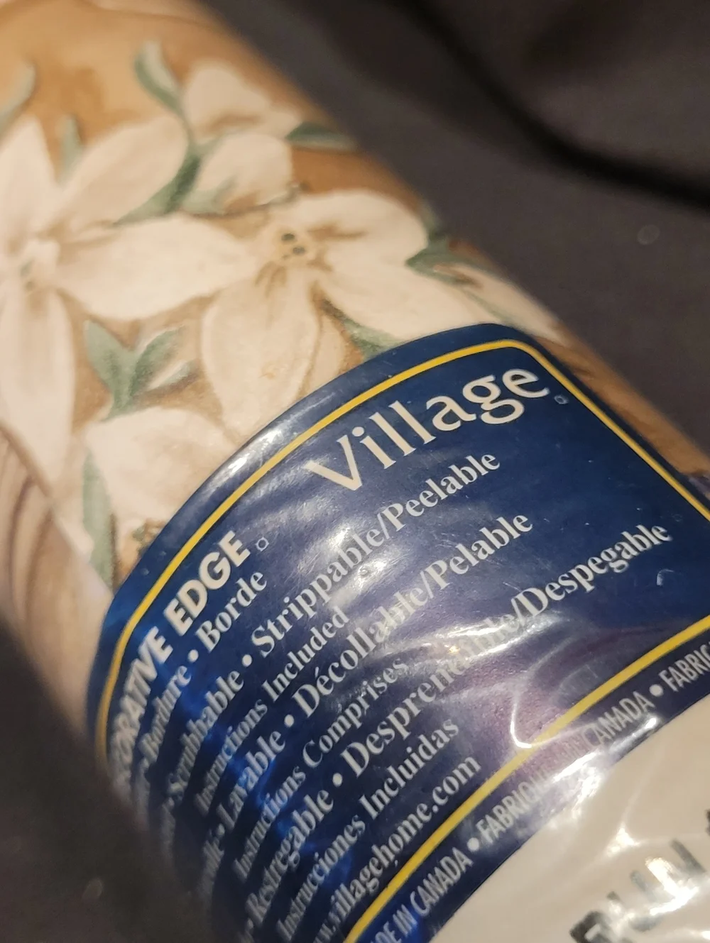 NEW Vintage Village Vinyl Wallpaper Border 5811215 Single Roll Decorative Edge